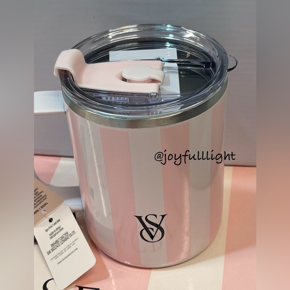 Victoria’s Secret iconic Heritage Stripe Travel MUG & passport case - Picture 4 of 6